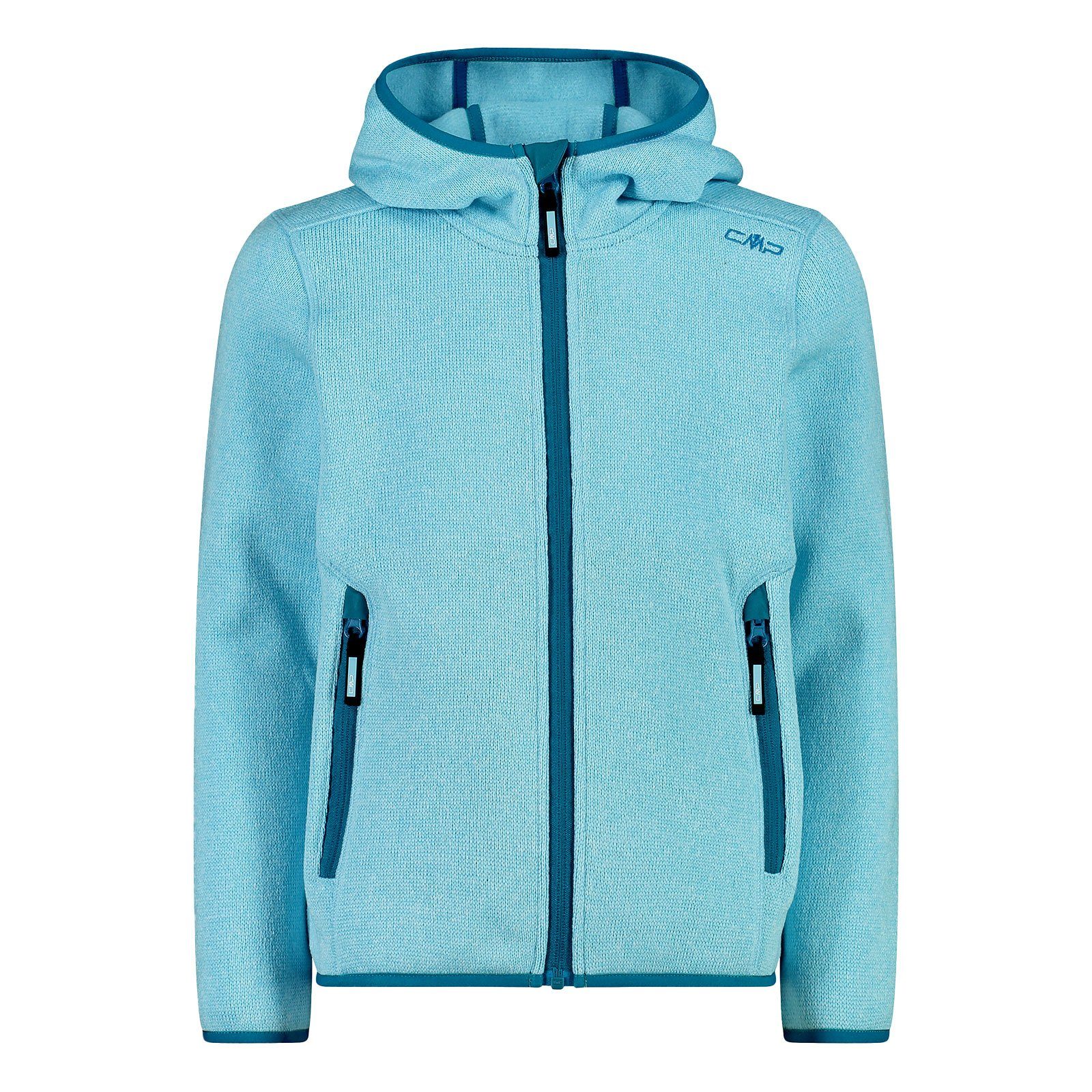 Kid LP Jacket 10 mit CMP Kapuzenstrickjacke ice Kapuze Hood blue Fix G