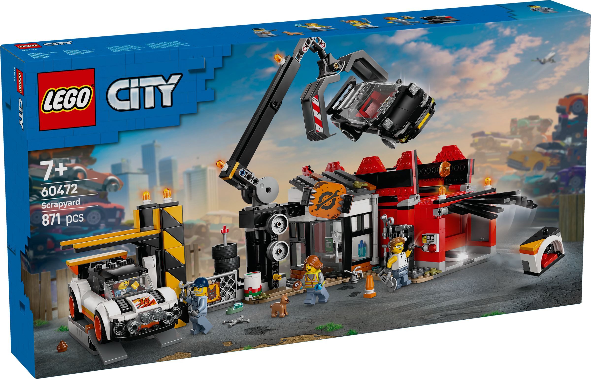 LEGO® LEGO® City 60472 Schrottplatz mit Autos Konstruktionsspielsteine, (871 St)