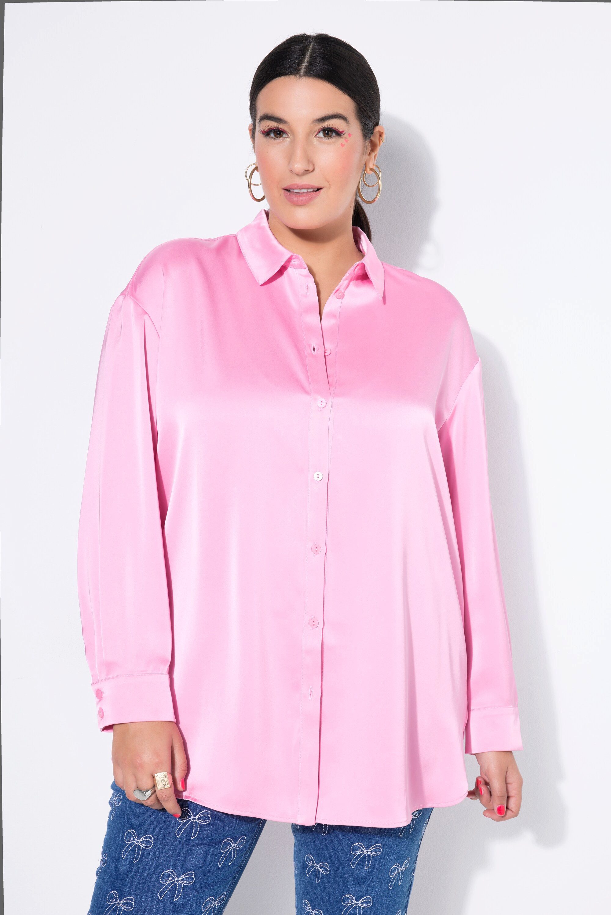 Studio Untold Hemdbluse Hemdbluse oversized Satin günstig online kaufen