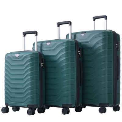 BlingBin Kofferset M-L-XL Koffer, 4 Rollen, (3 tlg), PP-Koffer mit Universalrädern und TSA-Schlössern