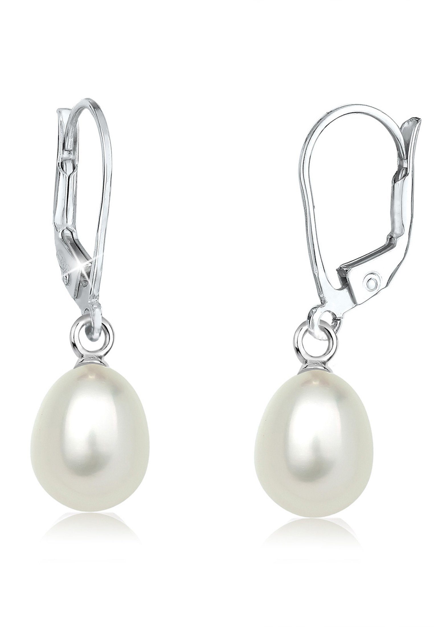 Elli Perlenohrringe Süßwasserzuchtperle Basic Klassisch 925 Silber
