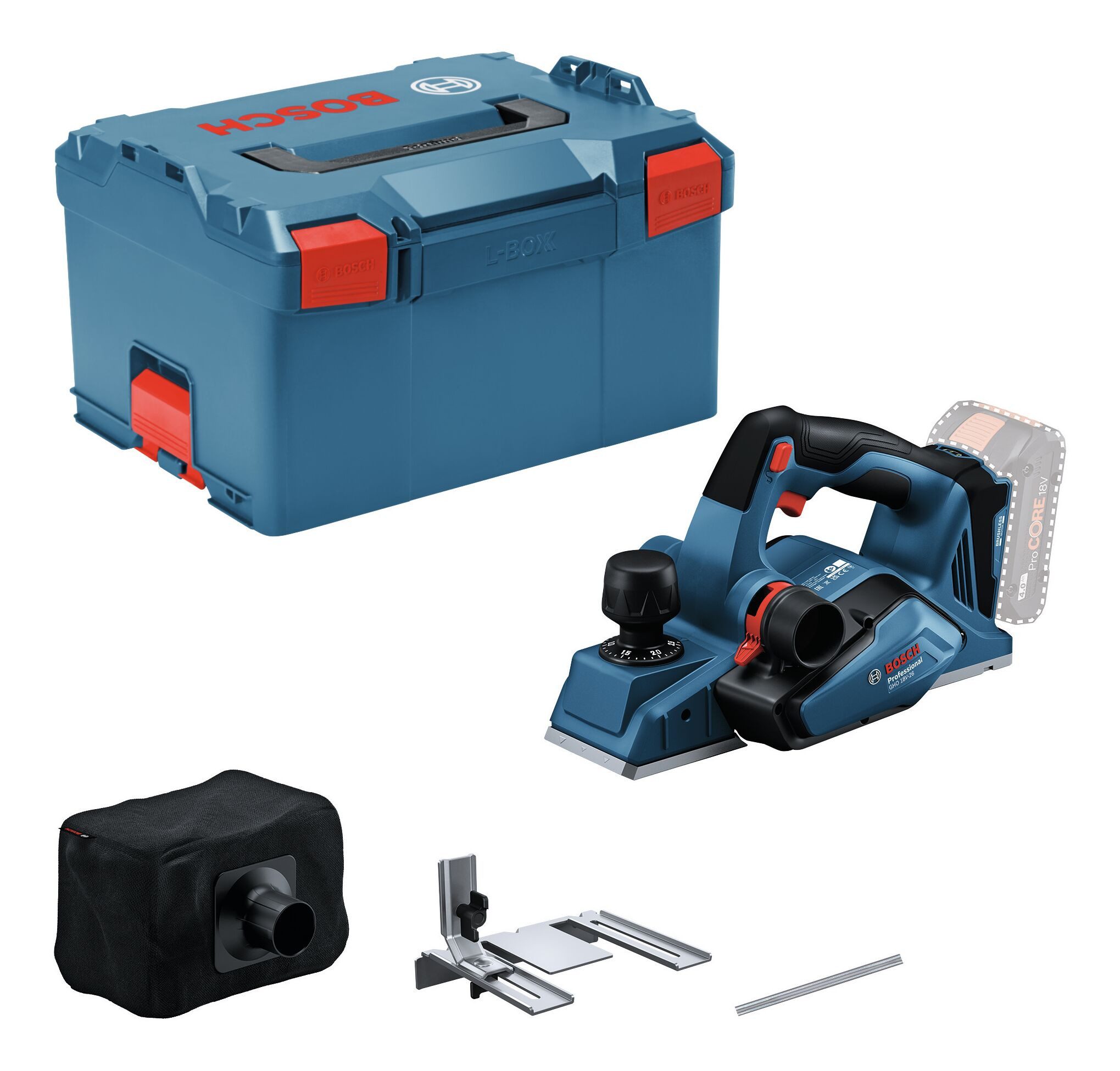 BOSCH Akku-Elektrohobel GHO 18V-26, Hobel Ohne Akku - in L-BOXX 238