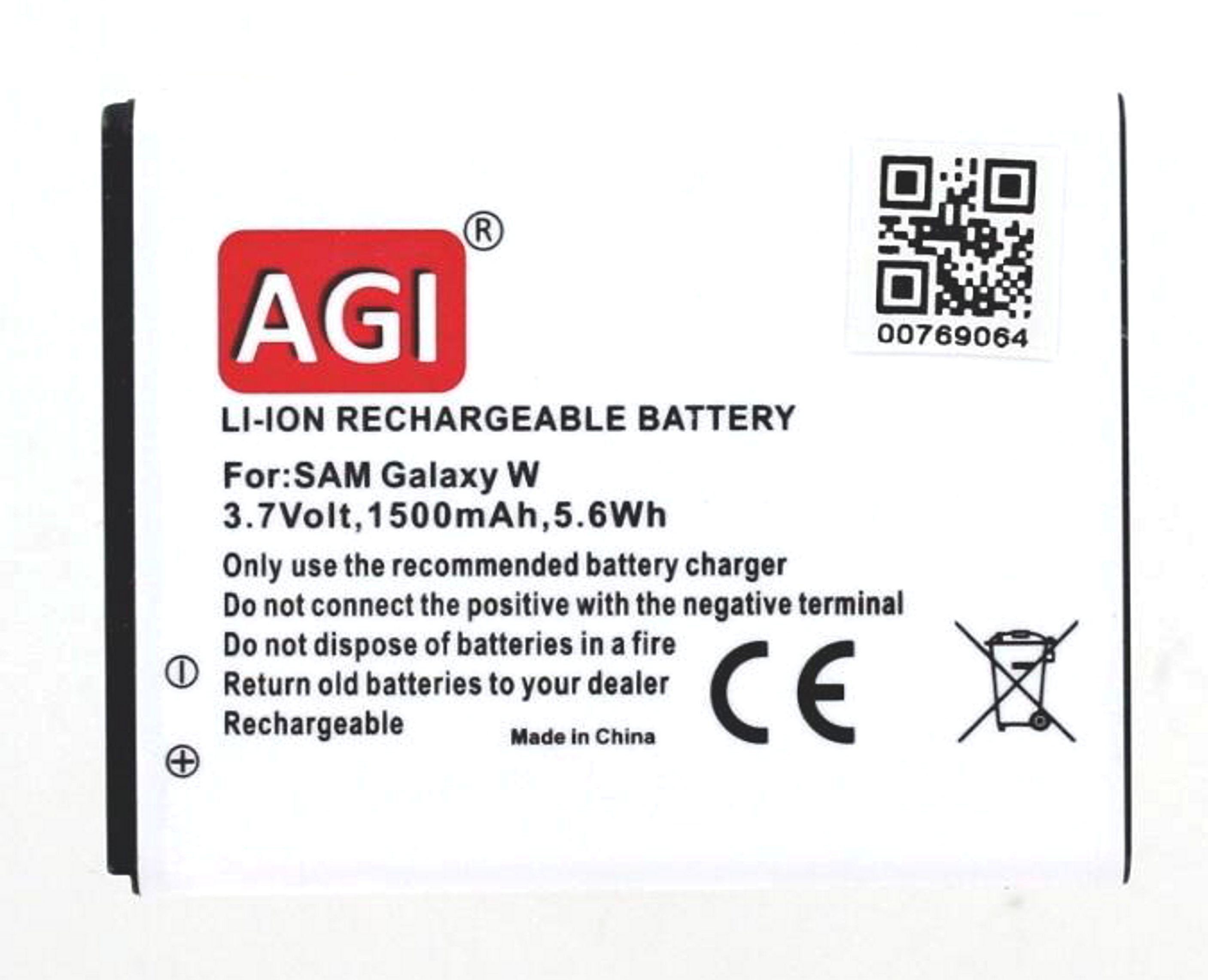 AGI Akku kompatibel Akku YP-GS1CB Galaxy Samsung Akku mit
