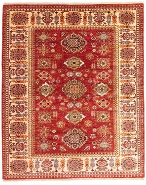 Wollteppich Kazak Teppich handgeknüpft rost, morgenland, rechteckig, Höhe: 6 mm