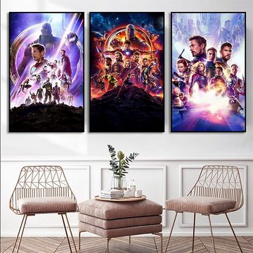 TPFLiving Kunstdruck (OHNE RAHMEN) Poster - Leinwand - Wandbild, Avengers - Endgame - Science-Fiction - Avengers Ende Videospiel - (Leinwand Wohnzimmer, Leinwand Bilder, Kunstdruck), Leinwand bunt - Größe 20x30cm