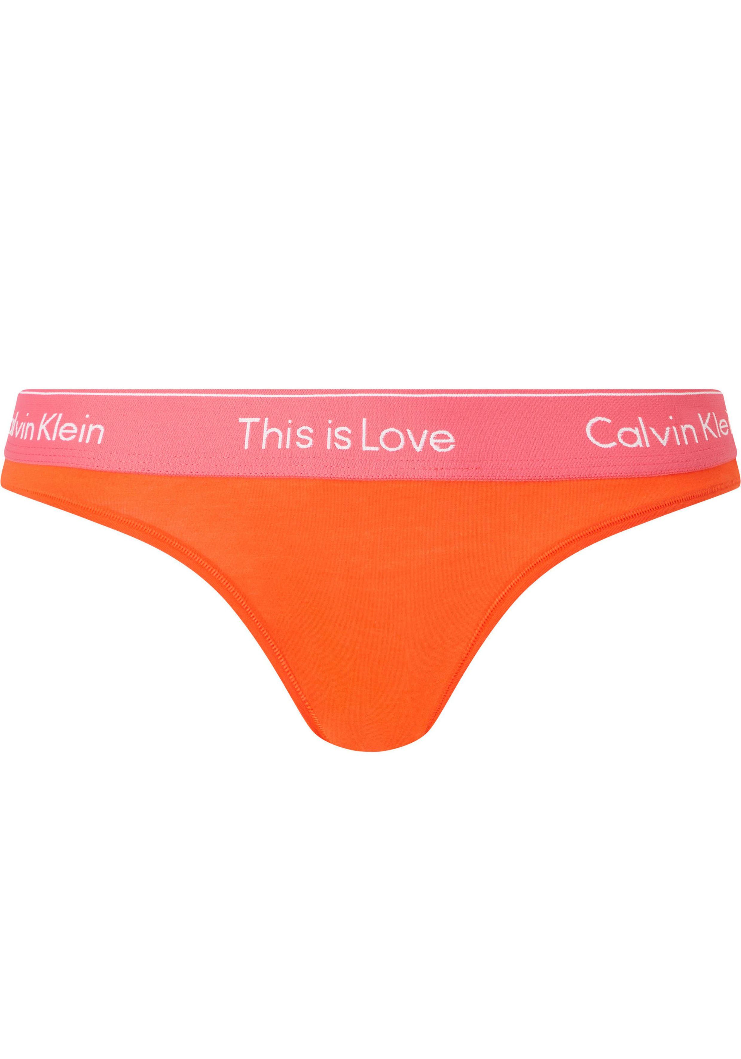 Calvin Klein Underwear T-String THONG im Colourblocking-Design CHERRY-TOMATO