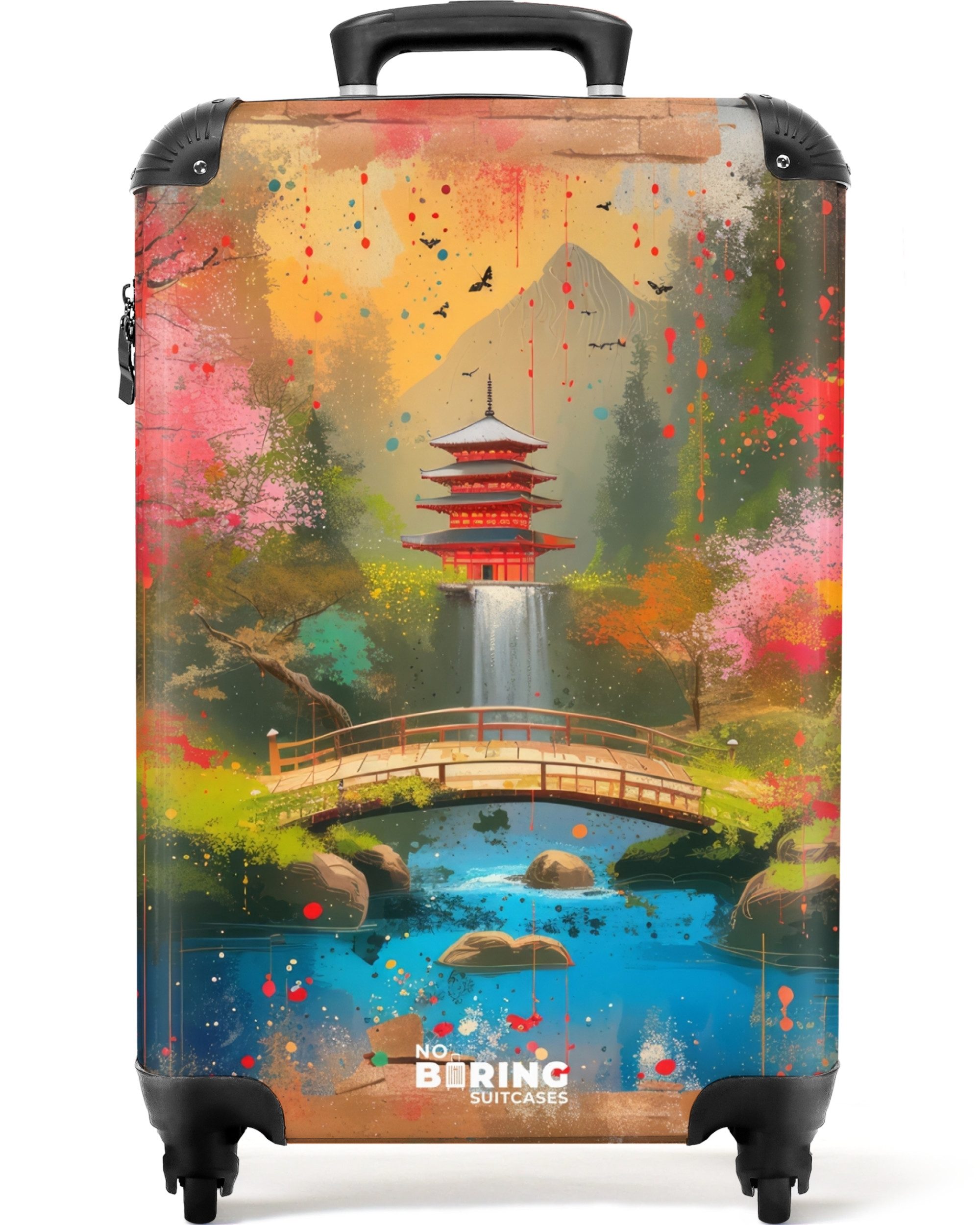 NoBoringSuitcases.com© Hartschalen-Trolley Japanischer Garten im Graffiti-S günstig online kaufen