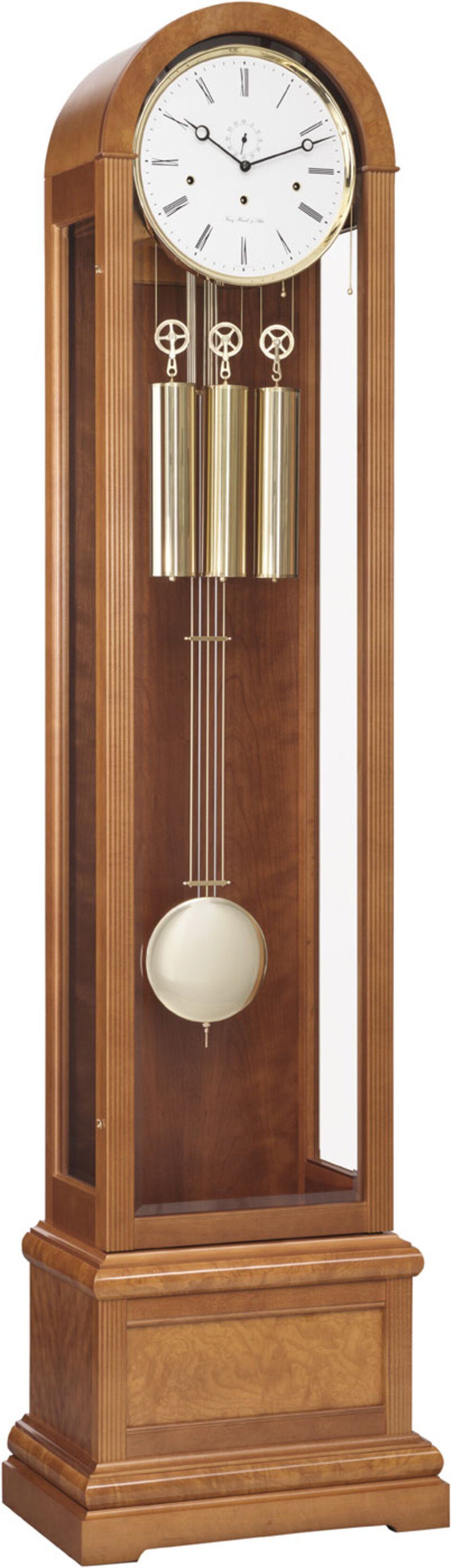 Hermle Standuhr Standuhr Kirschbaum mit Wurzelholz - Hermle Modell: 01087-160461