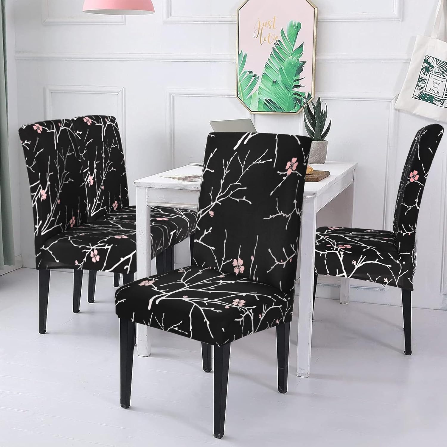 Coonoor Stuhlhusse Stretch Stuhlhussen Set,Elastischer Jacquard-Esszimmerst günstig online kaufen