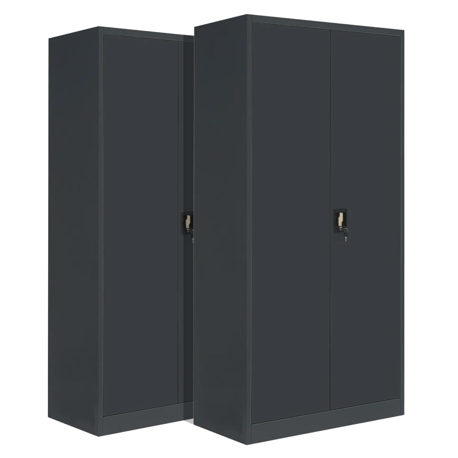 LagerZwei Aktenschrank Stahlschrank 185x90x40 cm (Set, 2-St) abschließbar