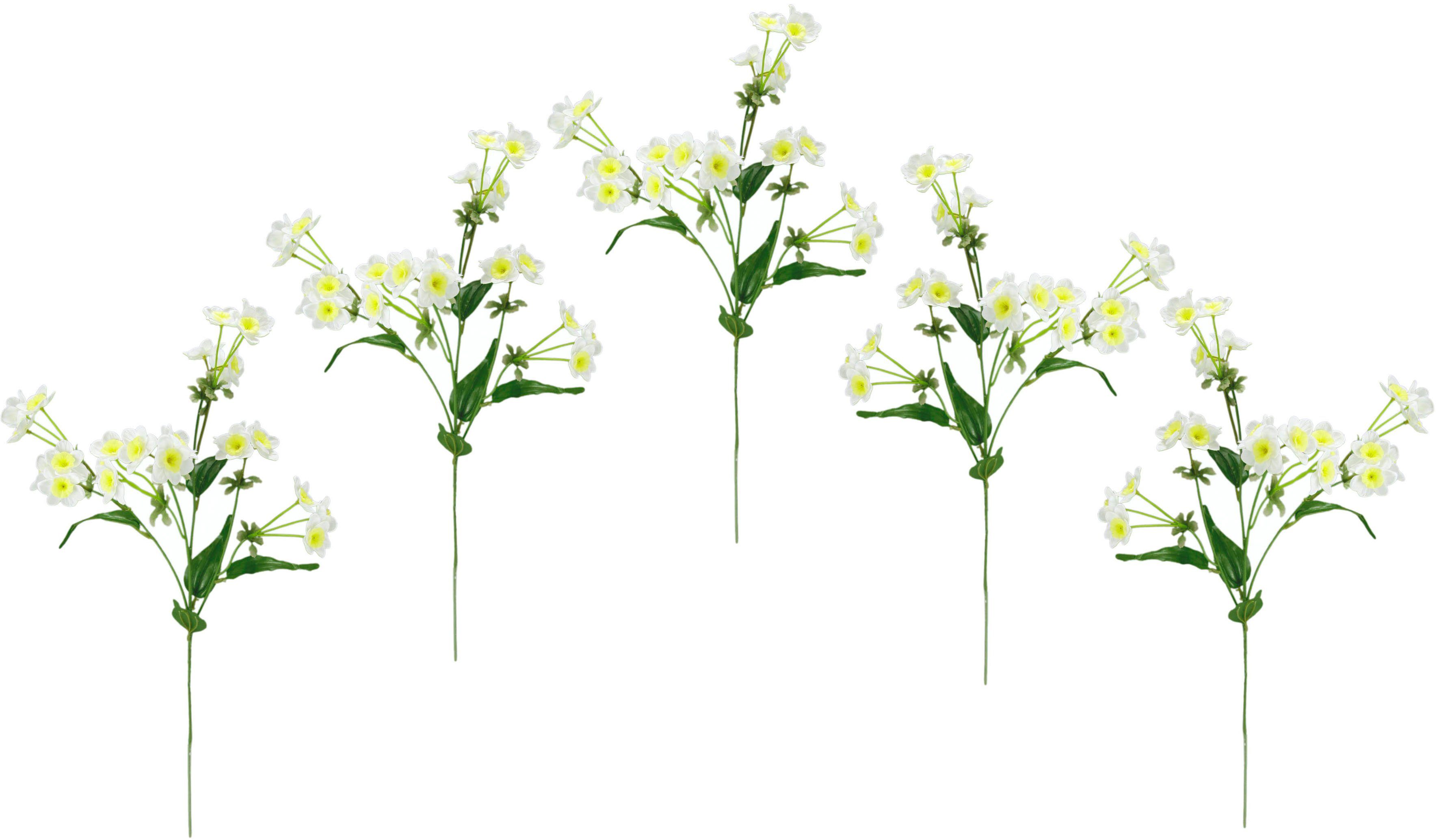 Kunstblume Narzissenzweig, I.GE.A., Höhe 65 cm, 5er Set Narzisse künstliche Blume Ostern Seidenblume Frühjahrsdeko. € 23,99