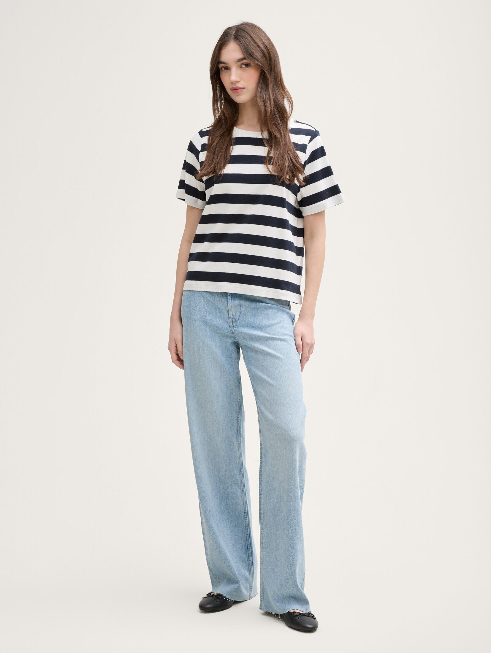 TOM TAILOR Denim Weite Jeans Jeanshosen TTLINOU WIDE Jeans günstig online kaufen