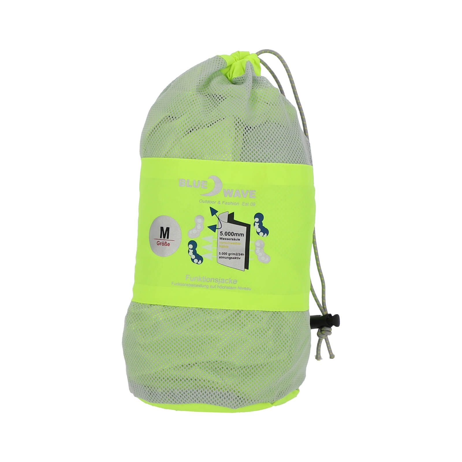 Blue Wave Funktionsjacke Fabian Herren Regenjacke - Wander- & Fahrradjacke inklusive Packsack Wasserdicht, Winddicht, Atmungsaktiv, Verschweißte Nähte, Mesh-Futter
