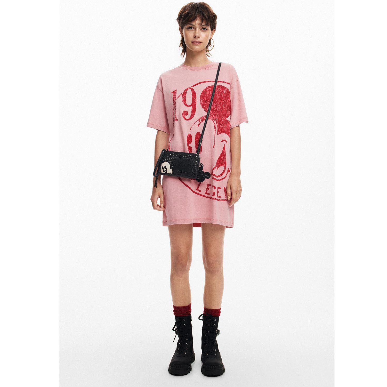Desigual Umhängetasche Desigual Clutch Umhängetasche Mickey Studstyle Lisa Black (1, 1-tlg., 1)