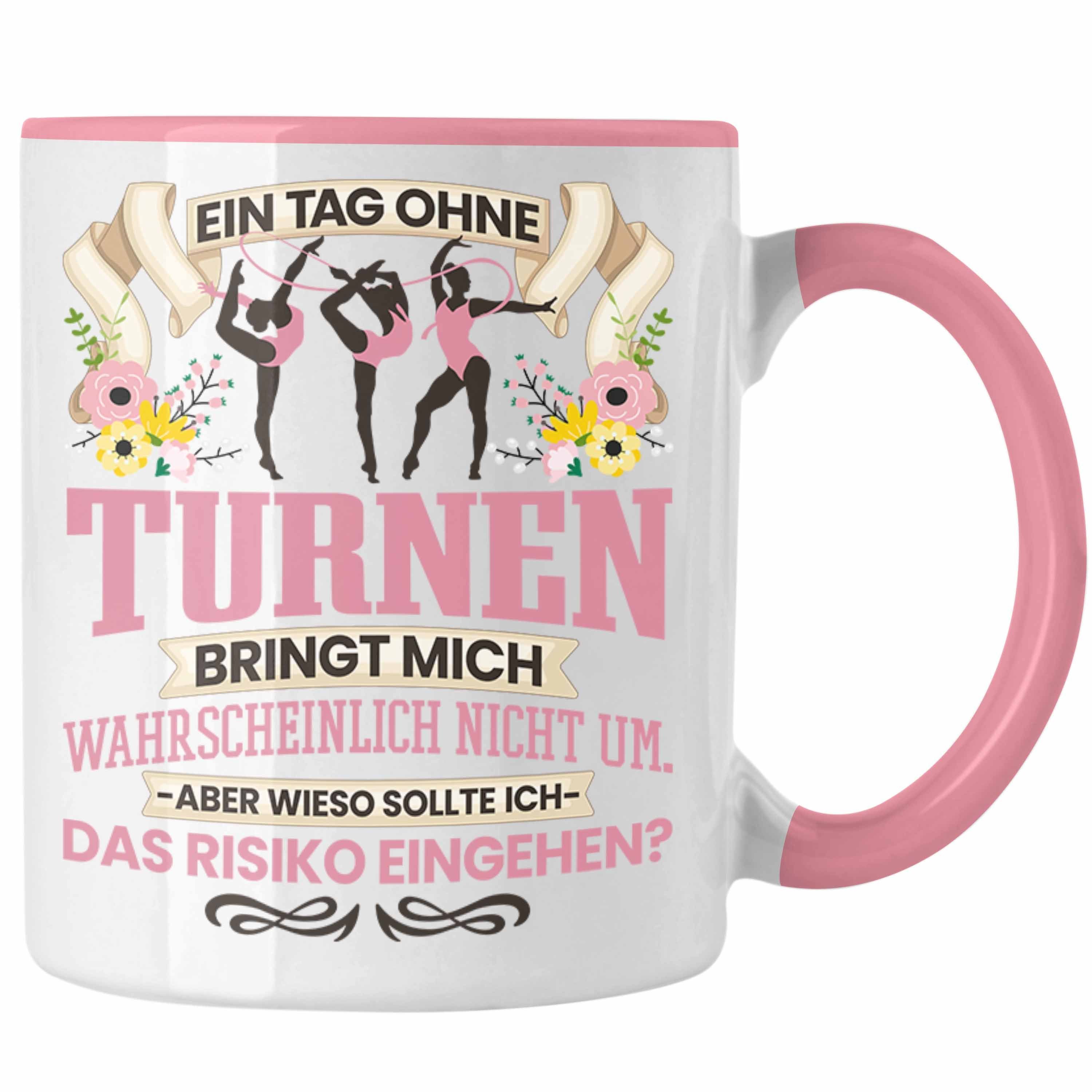 Trendation Tasse Trendation Rosa - Mädchen für Leichta Turnerin Frauen Tasse Turnen Geschenk