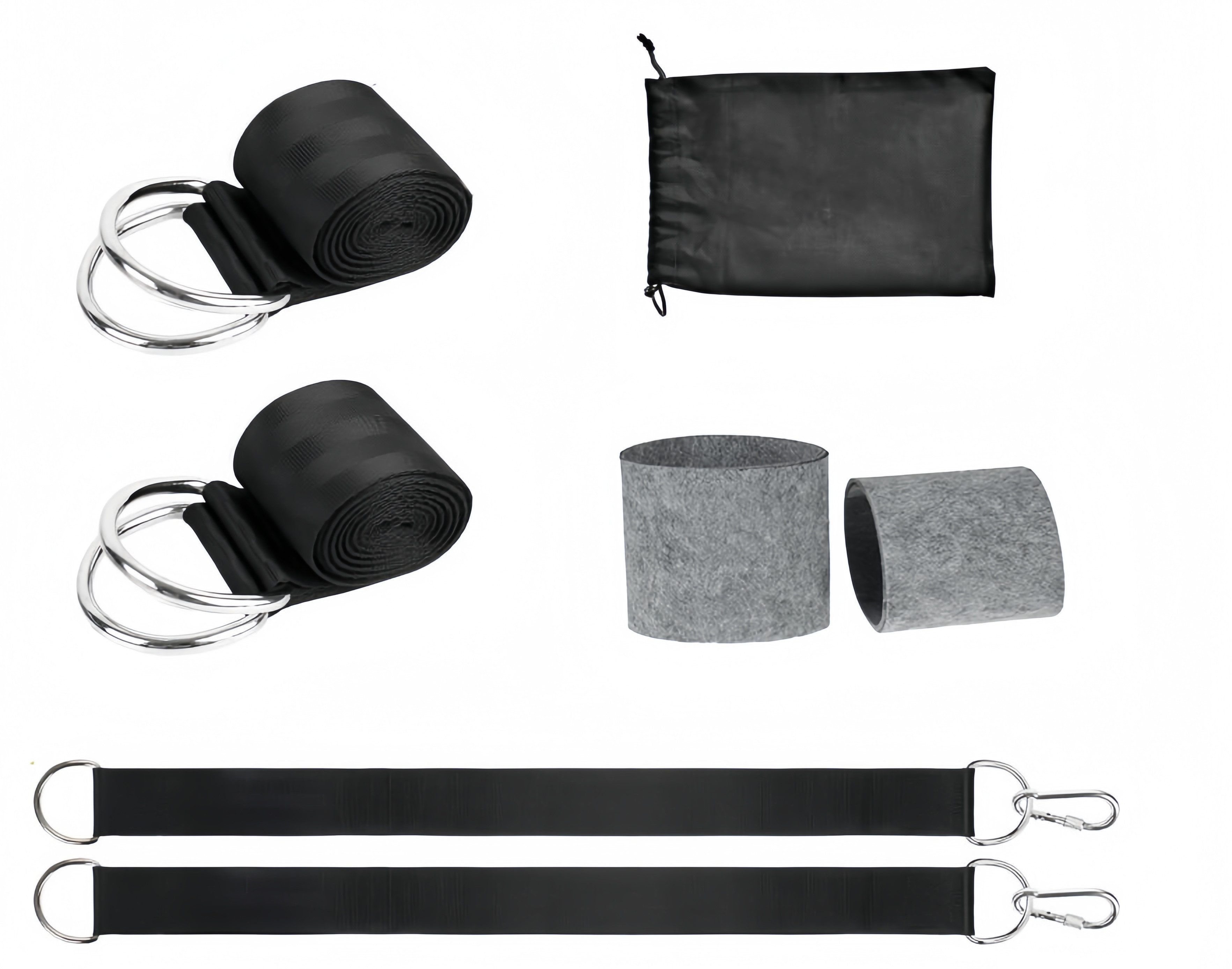 FOUORTUNATE-BEE Hängematte Hängematten-Befestigungsset für Outdoor mit Karabinern, Baumfreundliches Hängematten-Set mit Gurten und Tasche