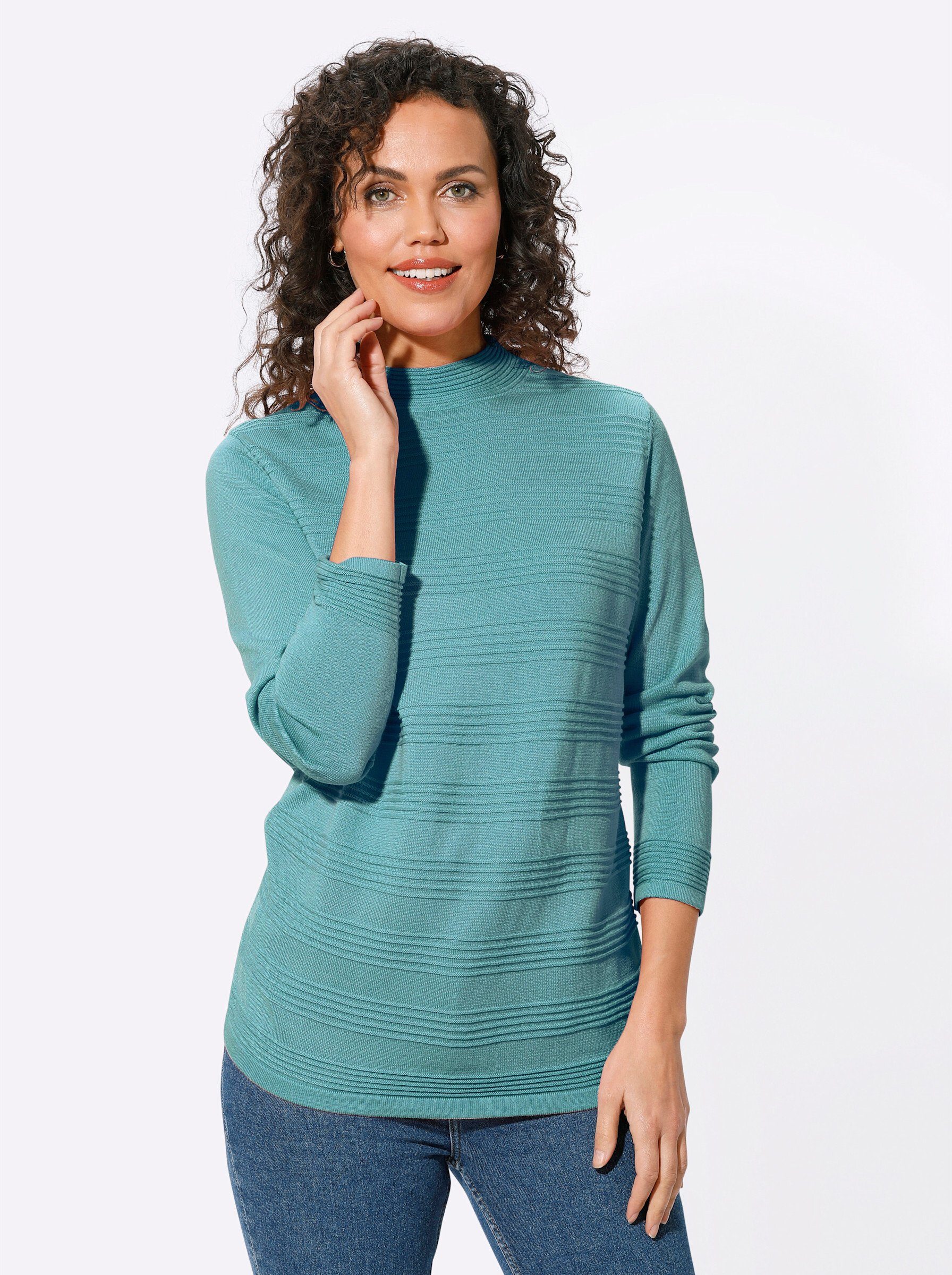 Strickpullover Stehkragenpullover