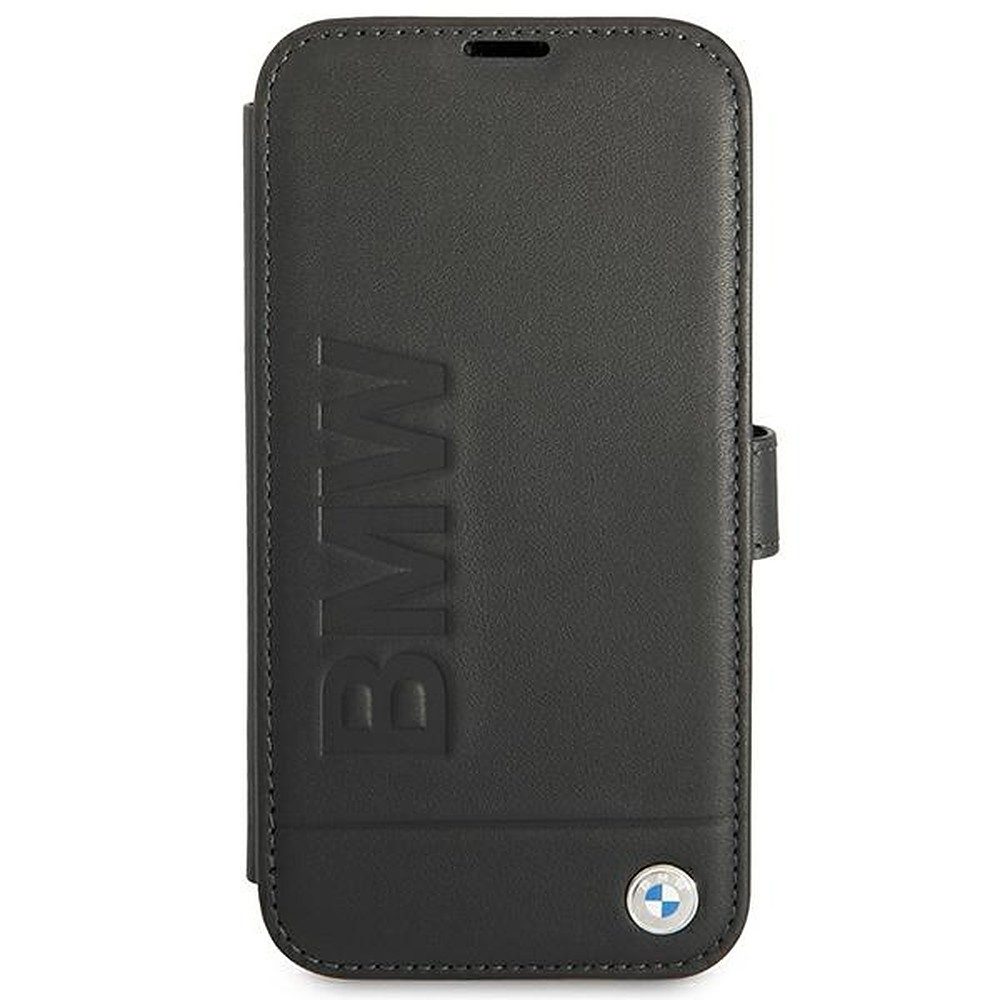 BMW Handyhülle Klapptasche Schutzhülle Kartenfachtasche 5,4 Zoll, Echtleder, 3 Kartenfächer, Standfunktion, Magnet