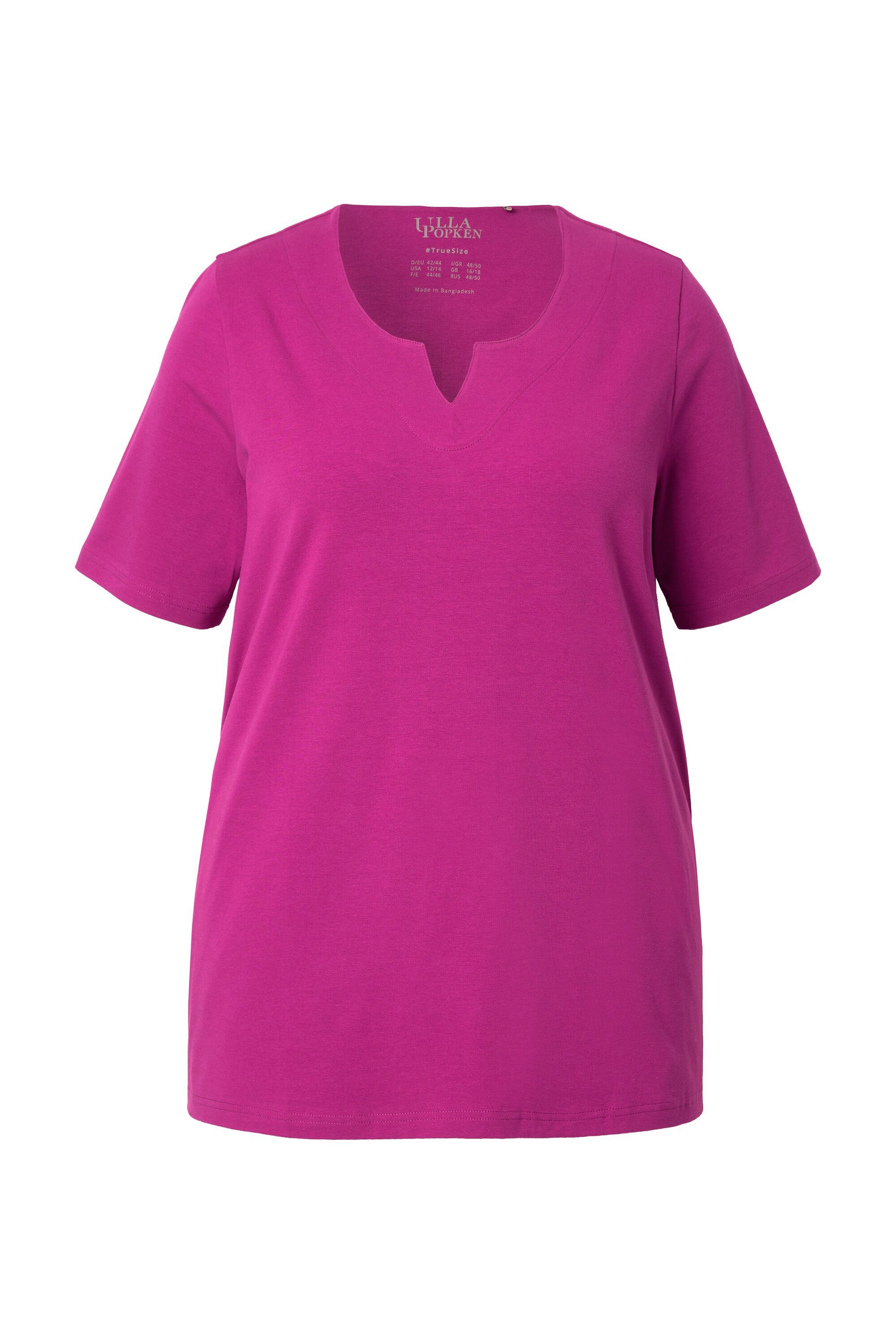 Ulla Popken T-Shirt T-Shirt A-Linie Tunika-Ausschnitt günstig online kaufen