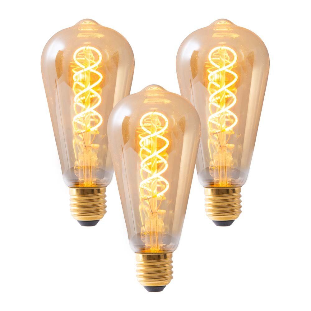 näve LED-Leuchtmittel, Leuchtmittel LED warmweiß Kugel 12W 600lm Vintage Lampe E27 Glühbirne