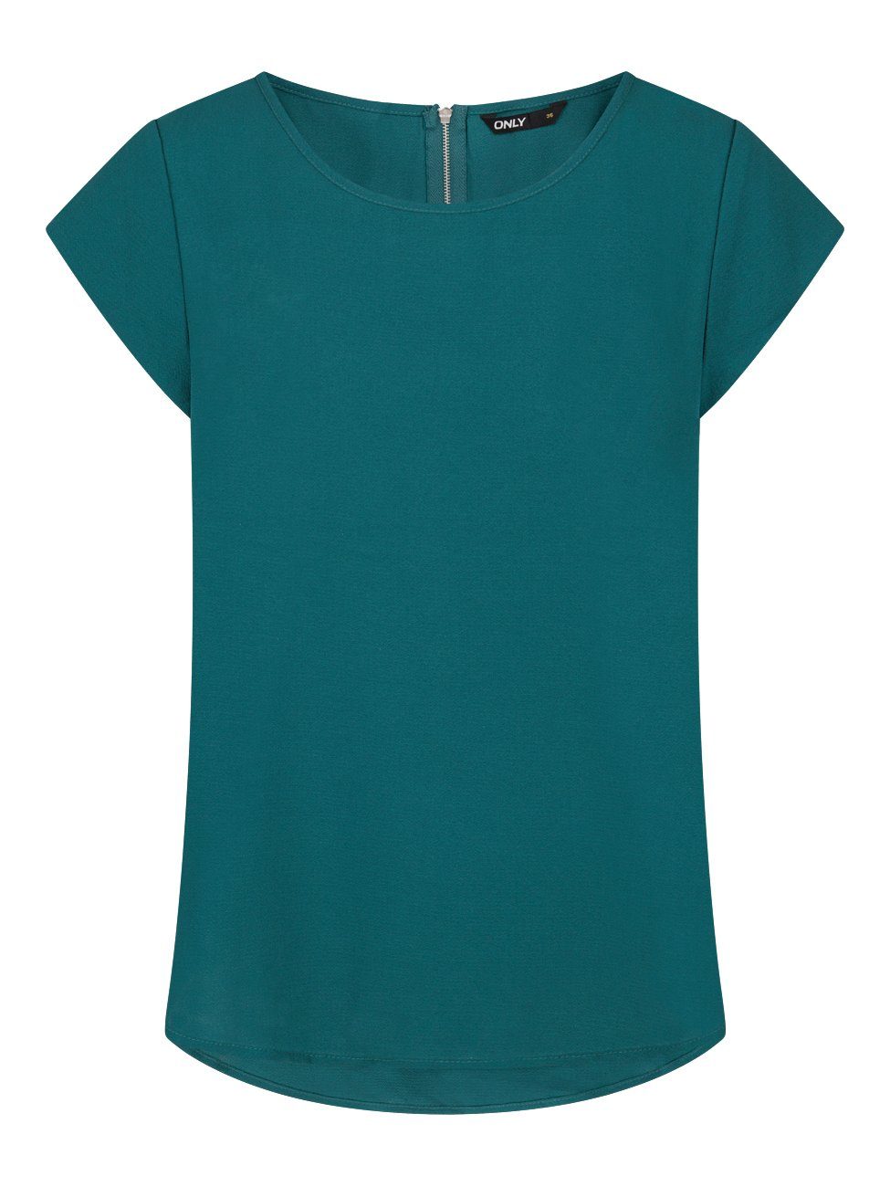 Fit ONLY Kurzarm T-Shirt Rundhalsausschnitt Deep Shirt Top Tee Basic Damen (15284243) (2-tlg) Regular Teal mit ONLVIC
