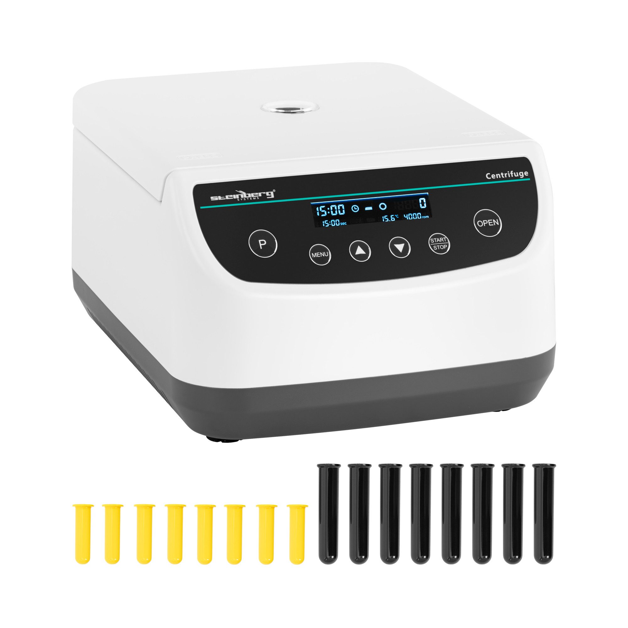 Steinberg Systems Laborzentrifuge 8 x 2 / 5 / 10 / 15 ml Tischzentrifuge RZB 2075 xg 60 W Laborbedarf, 4000 U/min