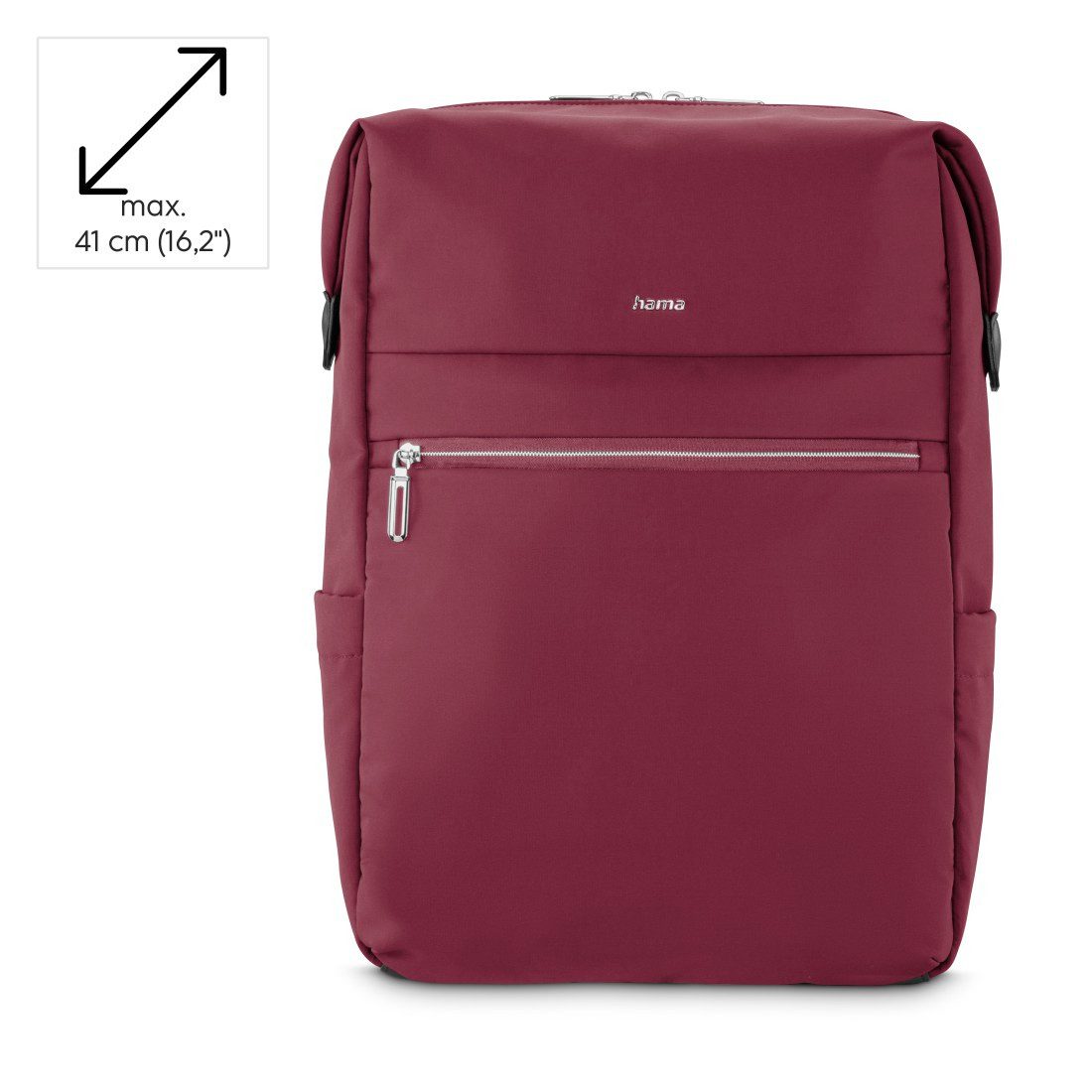 Hama Laptoprucksack Laptoprucksack (bis 41 cm (16,2), wasserabweisend, gepolstert, 15 l), extralanger Reißverschluss, Fach für Wertsachen