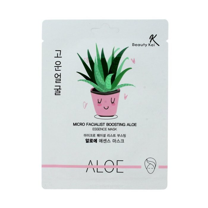 KOREA Gesichtsmaske BEAUTY KEI Micro Facialist Boosting Aloe Essence Mask Packung