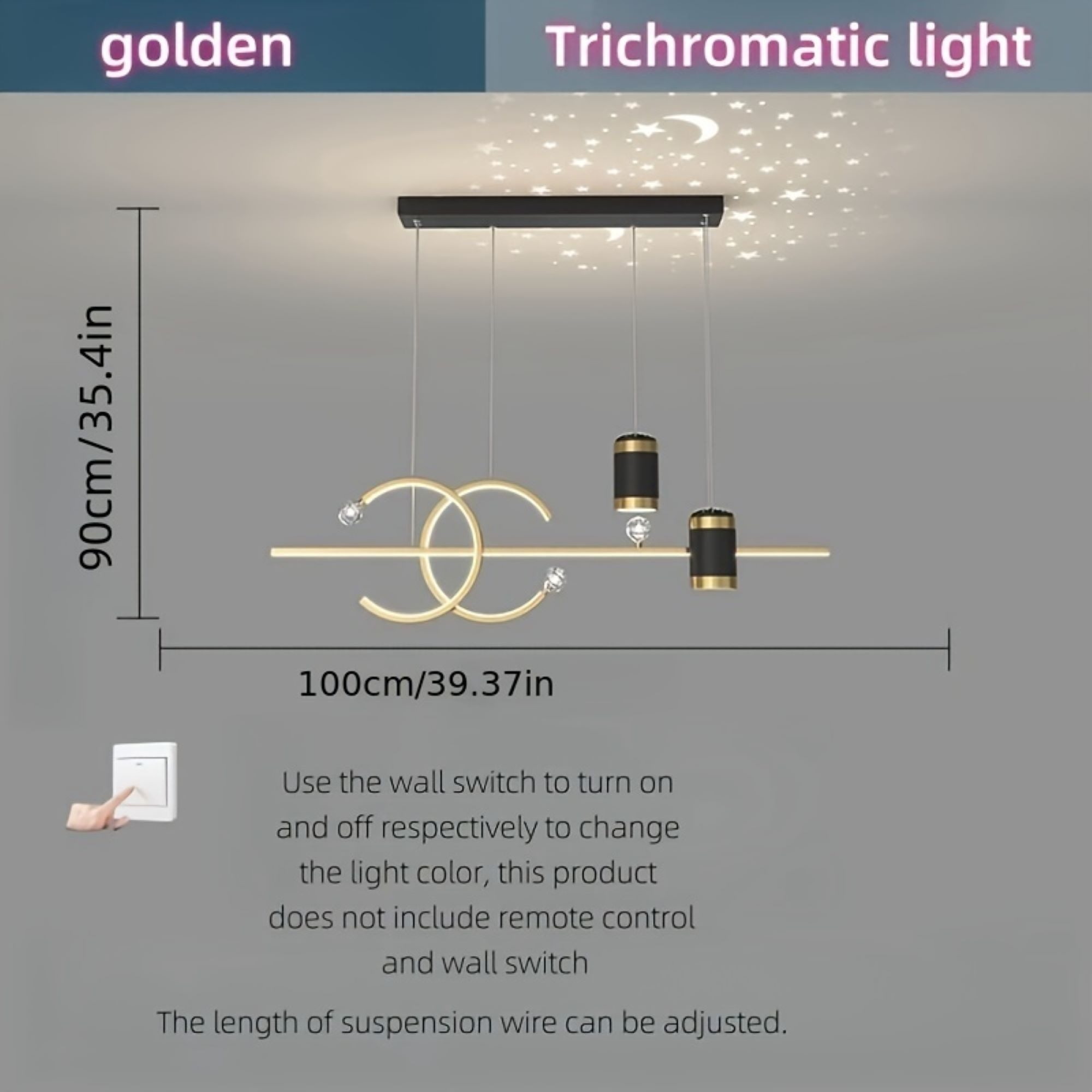 JDONG LED Pendelleuchte moderner luxuriöser, 3 günstig online kaufen