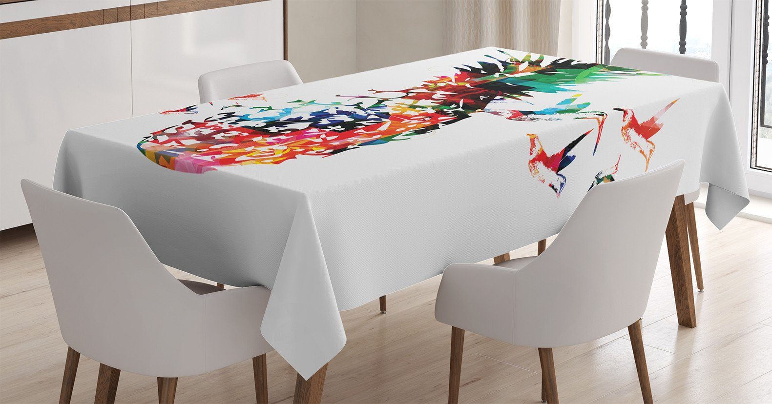 Abakuhaus Tischdecke Farbfest Waschbar Für Klare Ananas Außen Farben, Bereich Moderne den geometrische geeignet Kunst