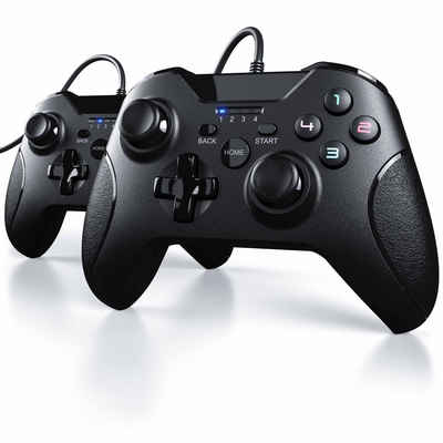 CSL Gaming-Controller (Set, 2 St., Gamepad für PC und PS3 im Xbox-Design, hochwertige Analogsticks)