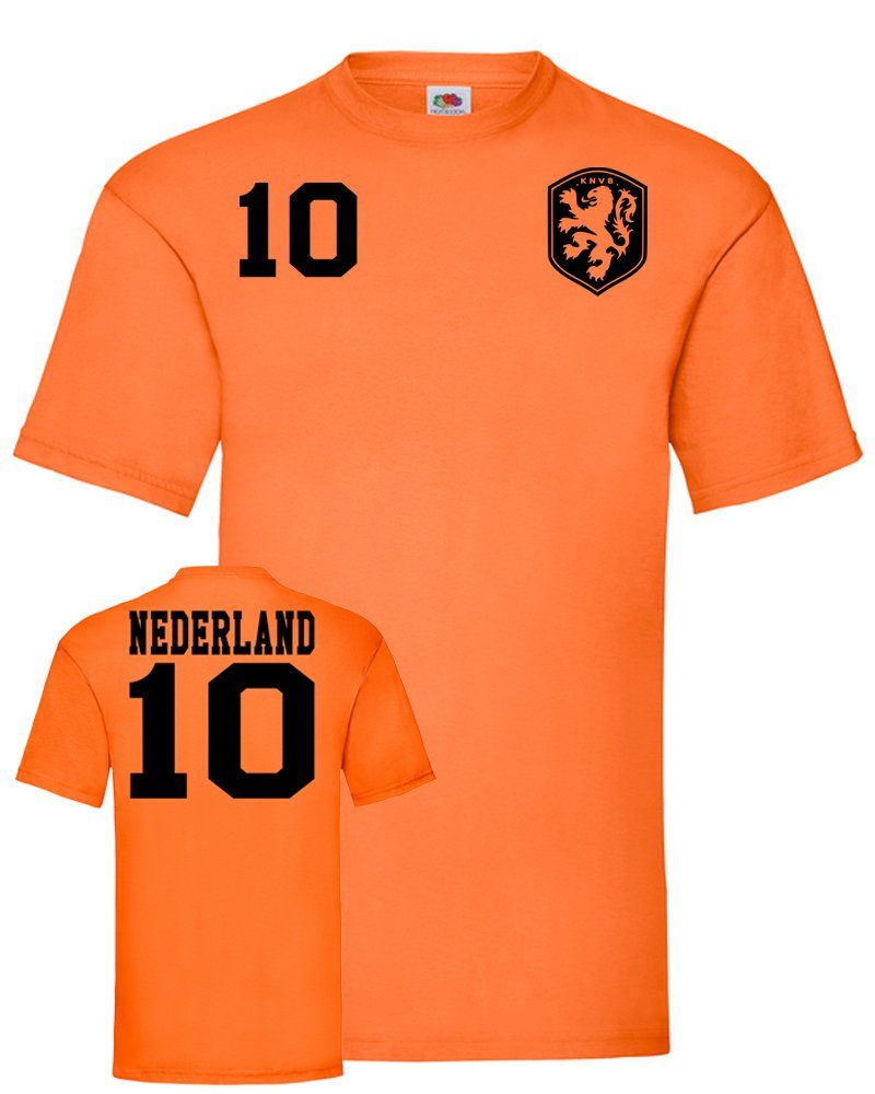 & Brownie Sport Fußball Meister Blondie Holland T-Shirt WM EM Niederlande Herren Trikot