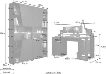 Parisot Jugendzimmer-Set Gaming - Set, (3-St), Gaming-Set