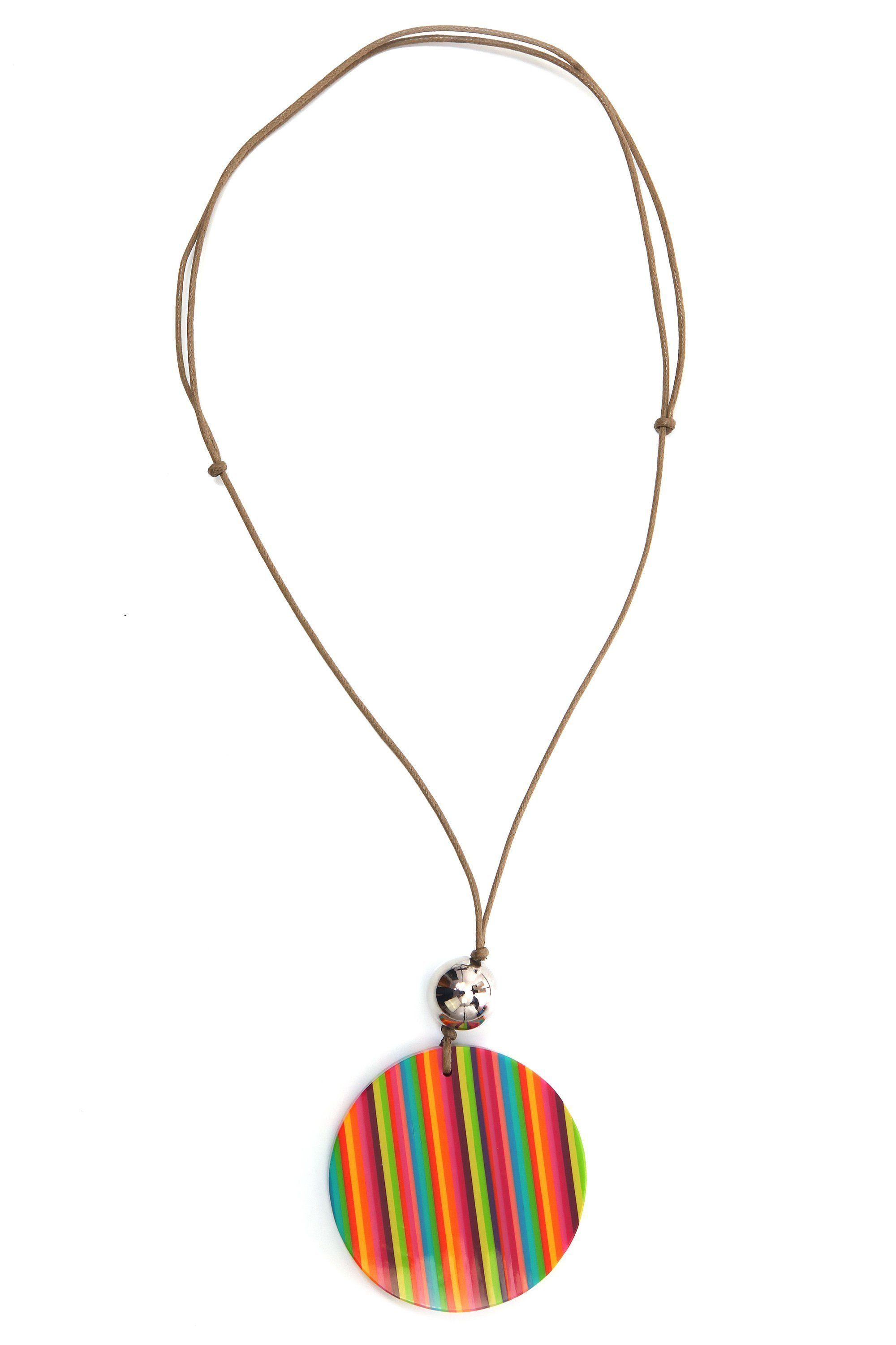 COLLEZIONE ALESSANDRO Lange Kette Iris, mit silbener Kunststoffperlen