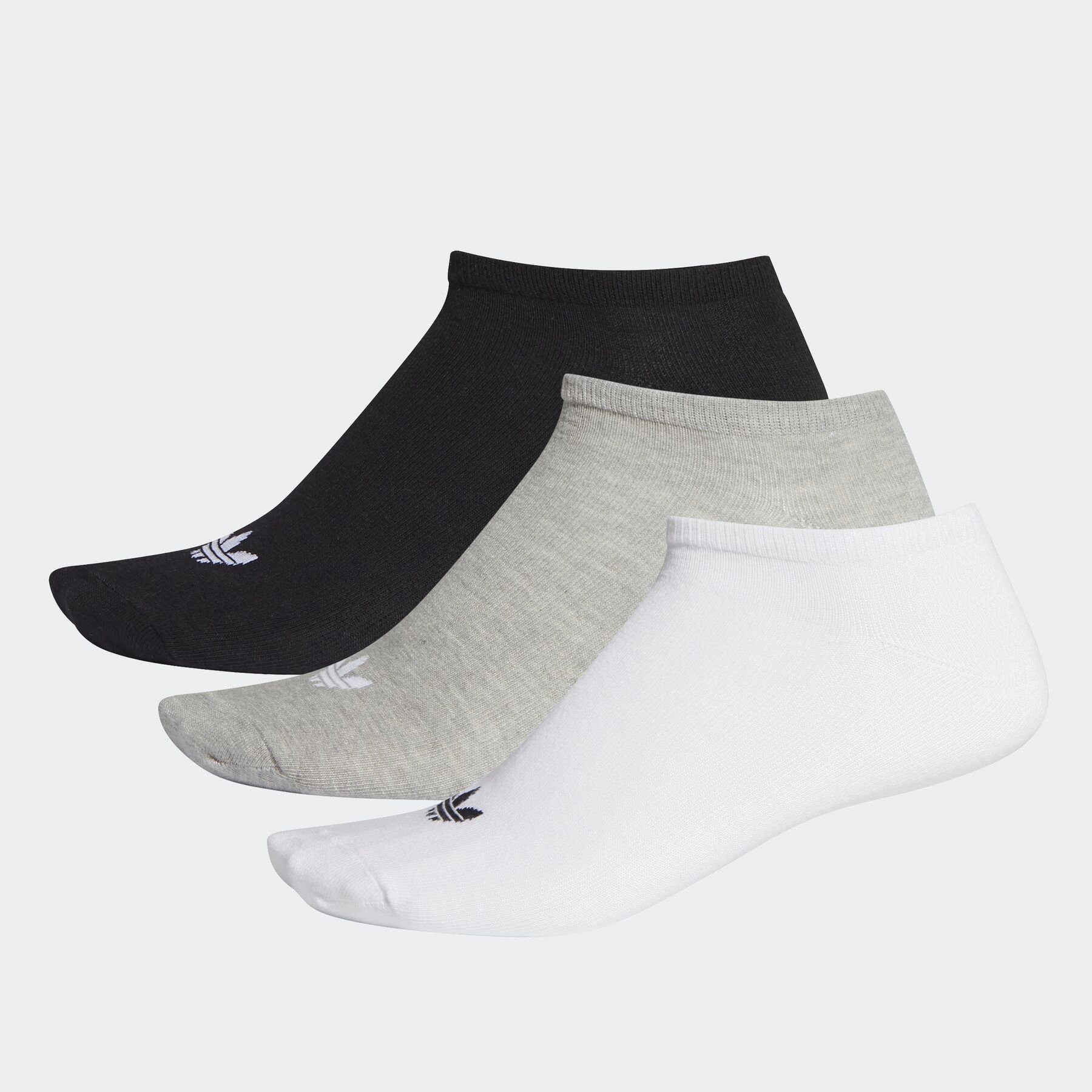 / (3-Paar) Black LINER TREFOIL Originals Sportsocken 3 / Medium SOCKEN, Heather PAAR White Grey adidas