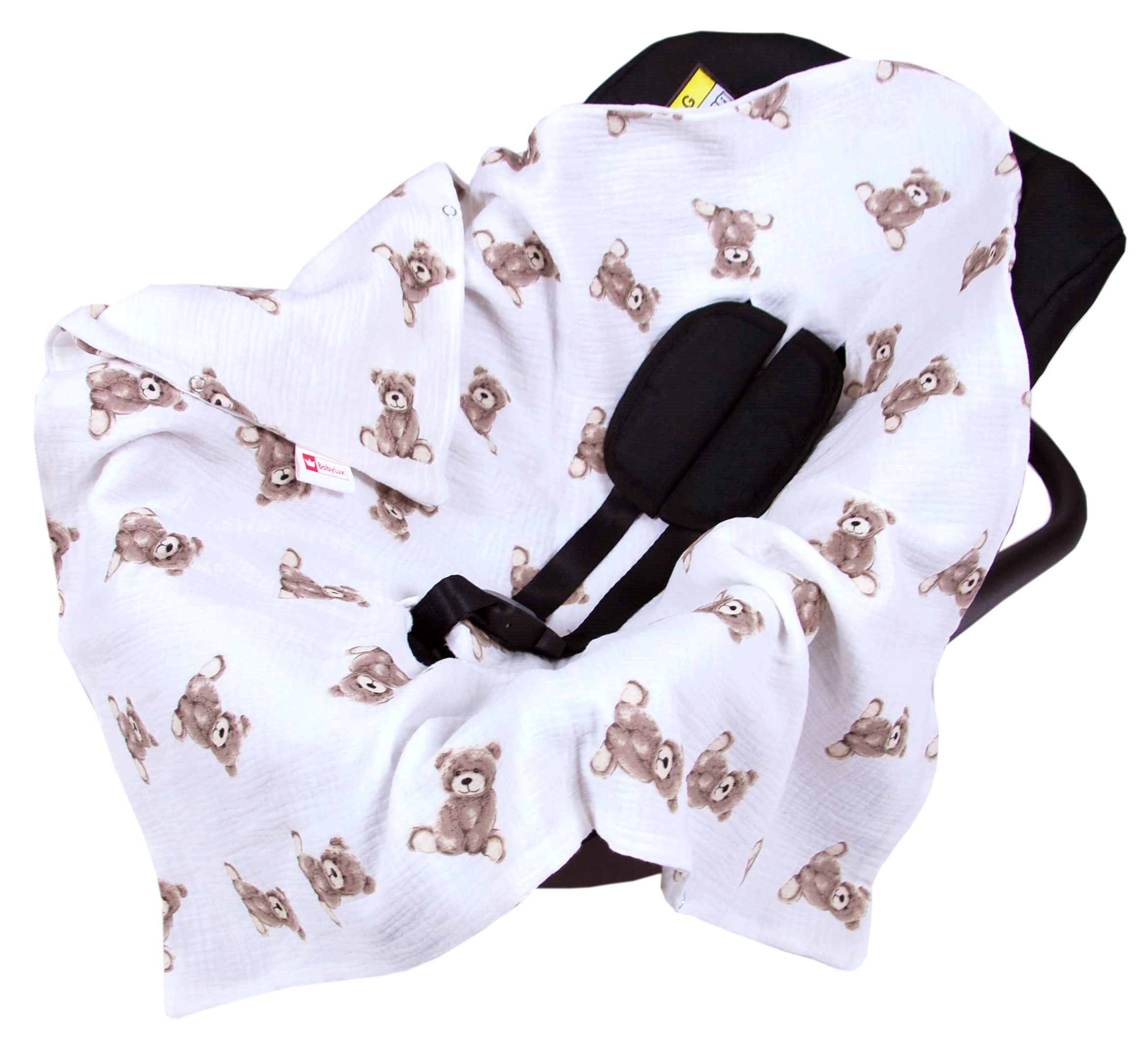 Babyschale Einschlagdecke Babyschale Autositz Babydecke 80x80 cm aus Musselin
