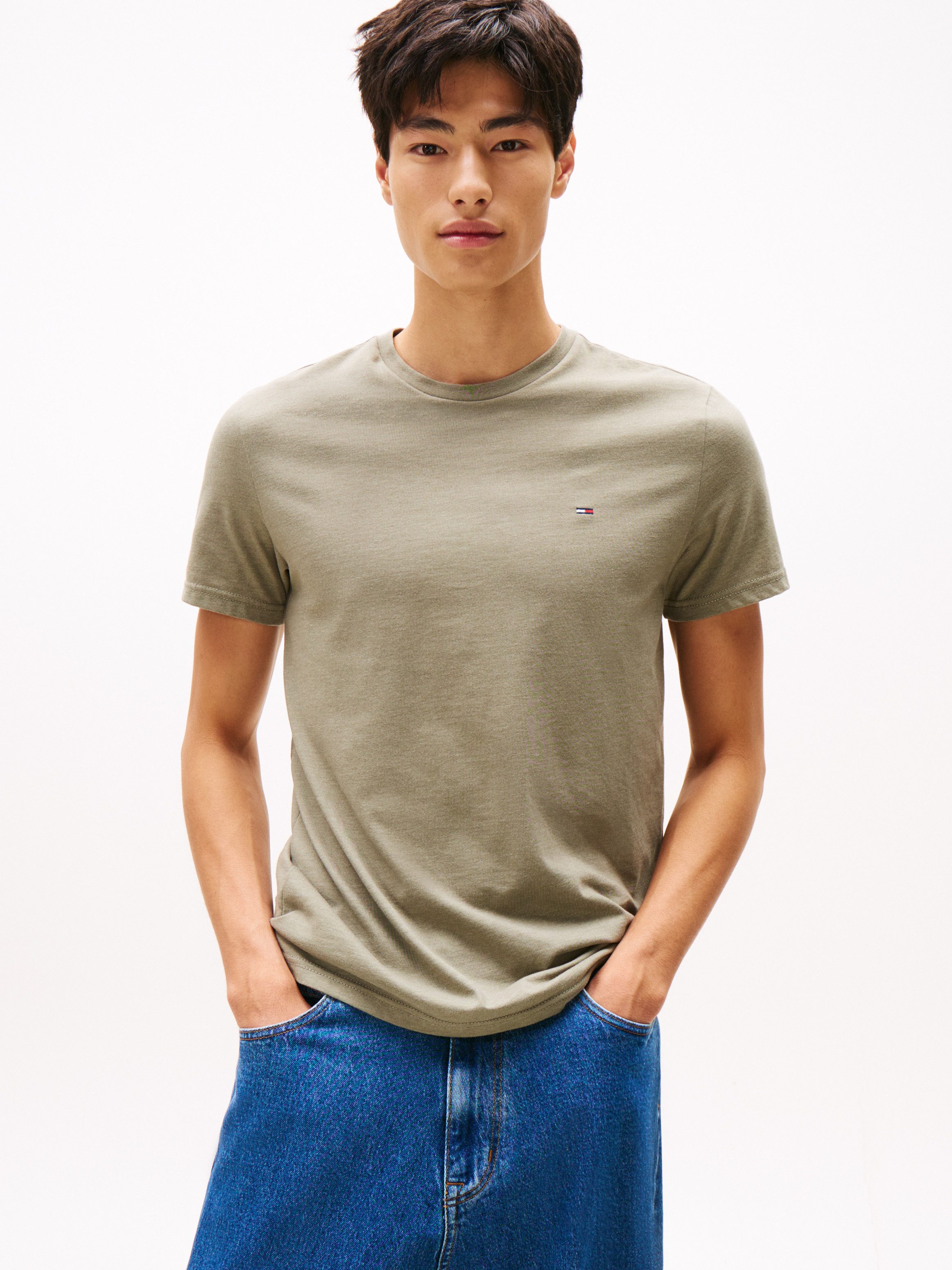 Tommy Jeans T-Shirt TJM XSLIM JASPE HTR TEE EXT Mit Rundhalsausschnitt günstig online kaufen