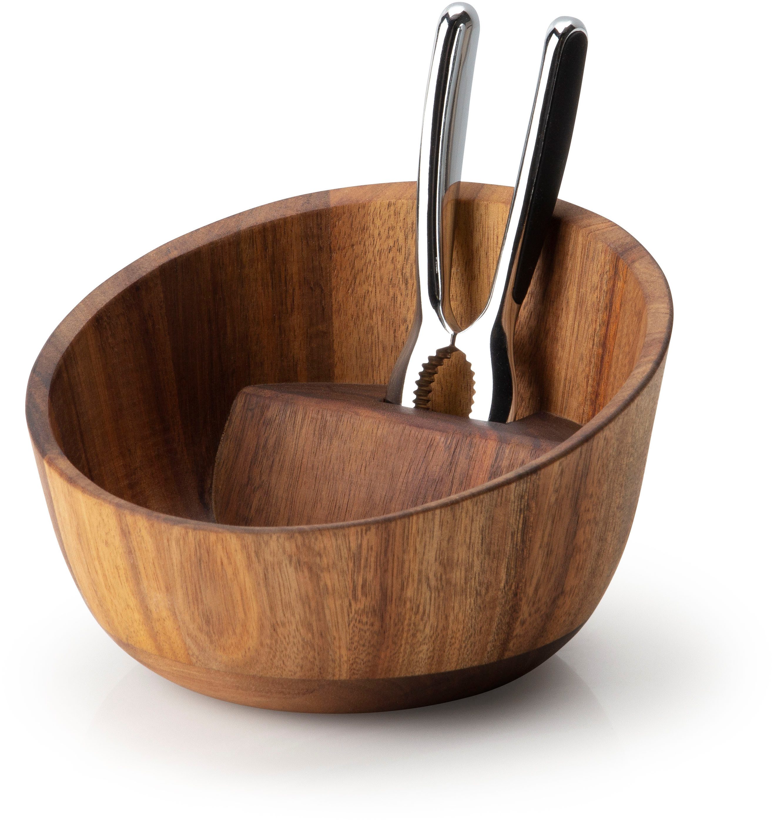 Continenta Schale, Holzwerkstoff, (1-tlg), mit Qualitätsknacker, Akazie 19,5x19x12,5 cm