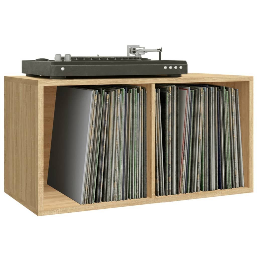 DOTMALL CD-Regal CD-Aufbewahrung Standregal Sonoma-Eiche Fächer,Holzwerkstoff 2 CDs, für