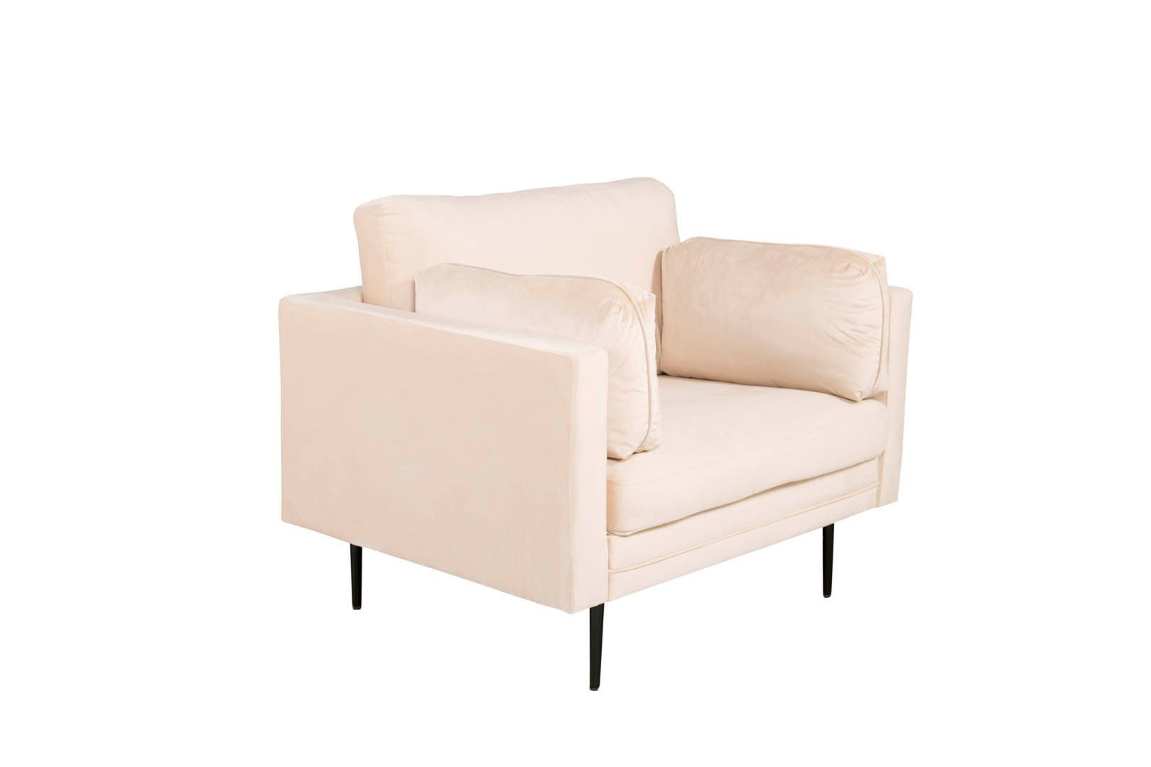 ebuy24 Boom Sessel Velour II Relaxsessel hellbeige.