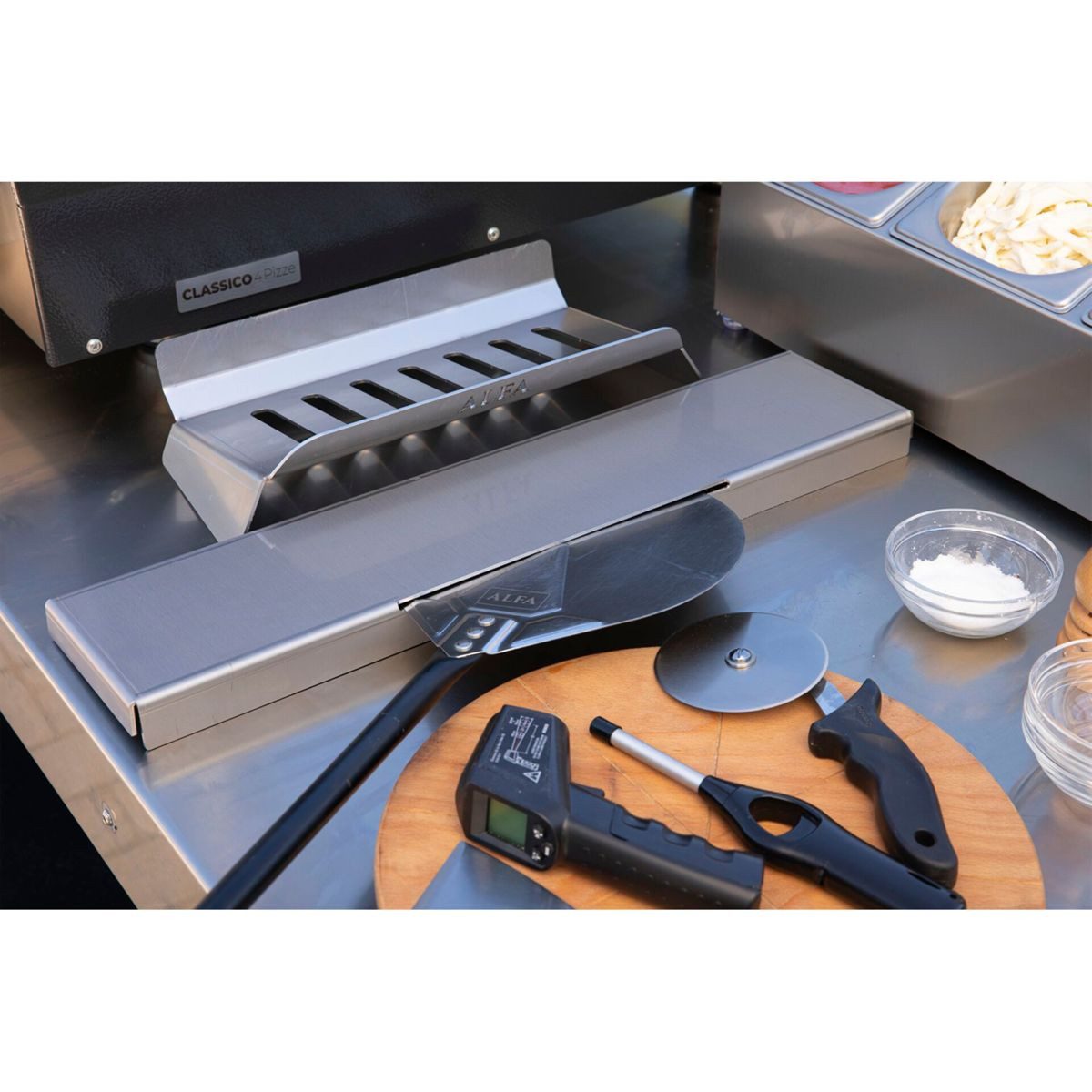 Alfa Forni Gasgrill Kit Hybrid 4 Pizze (Futuro) Edelstahl