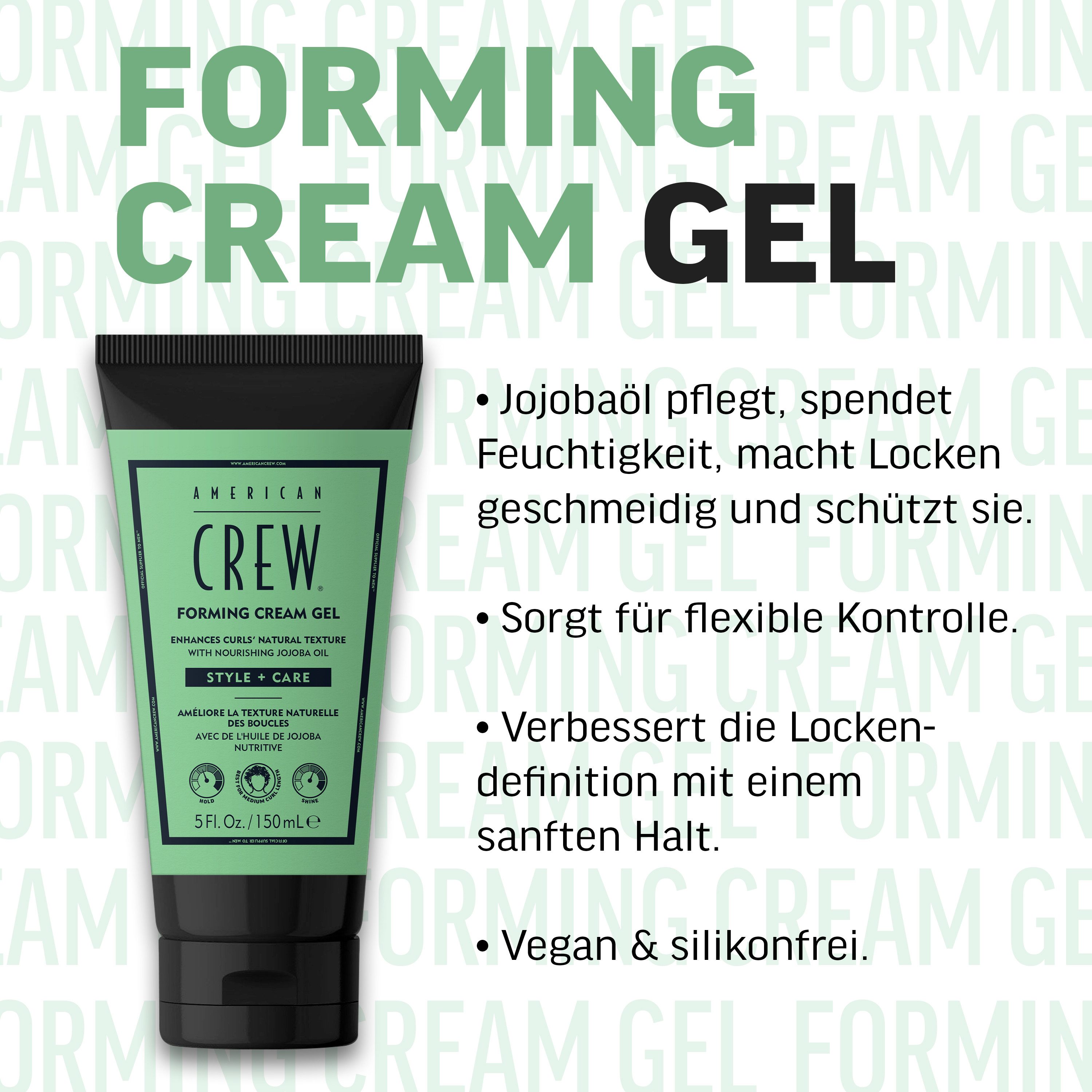 American Crew Haargel FORMING CREAM GEL, 1-tlg., mittlerer Halt, für lockiges Haar, mit Jojobaöl