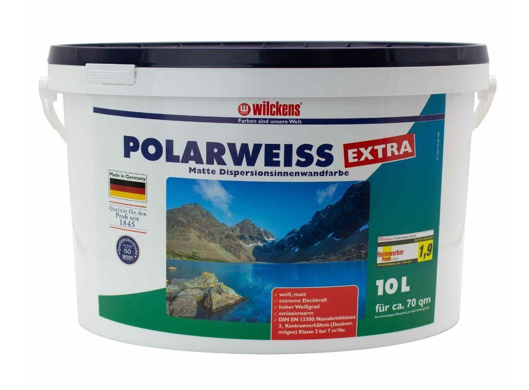 Wilckens Farben Wand- und Deckenfarbe Wilckens 10 L. Polarweiß Extra, Innenfarbe