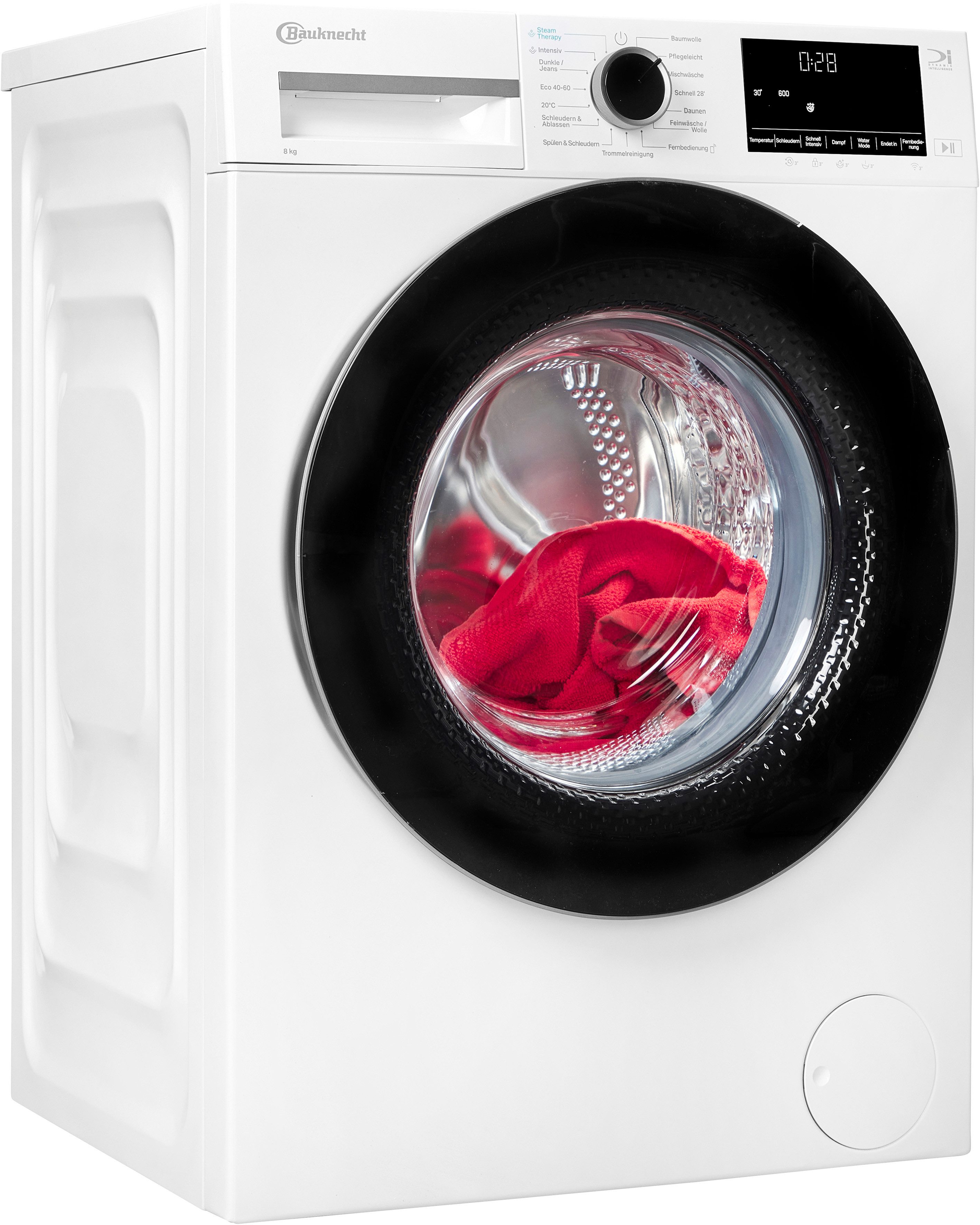 BAUKNECHT Waschmaschine B WM 8A7 BS, 8 kg, 1400 U/min, Adaptive Wash – Intelligente Anpassung für perfekte Waschergebnisse