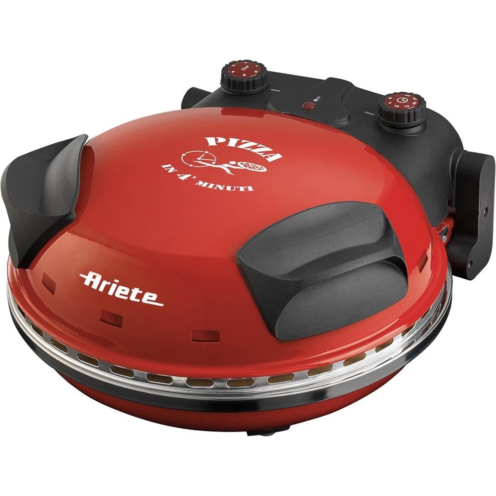 Ariete Pizzaofen Da Gennaro, Pizzamaker, 5 Garstufen, Feuerfester Stein, Rot, Schwarz