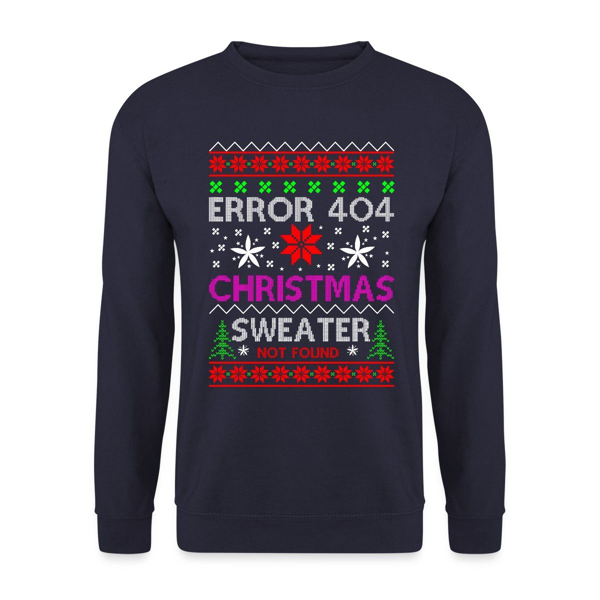 Sweatshirt Error 404 Ugly Christmas IT Nerd Geschenk Unisex Pullover