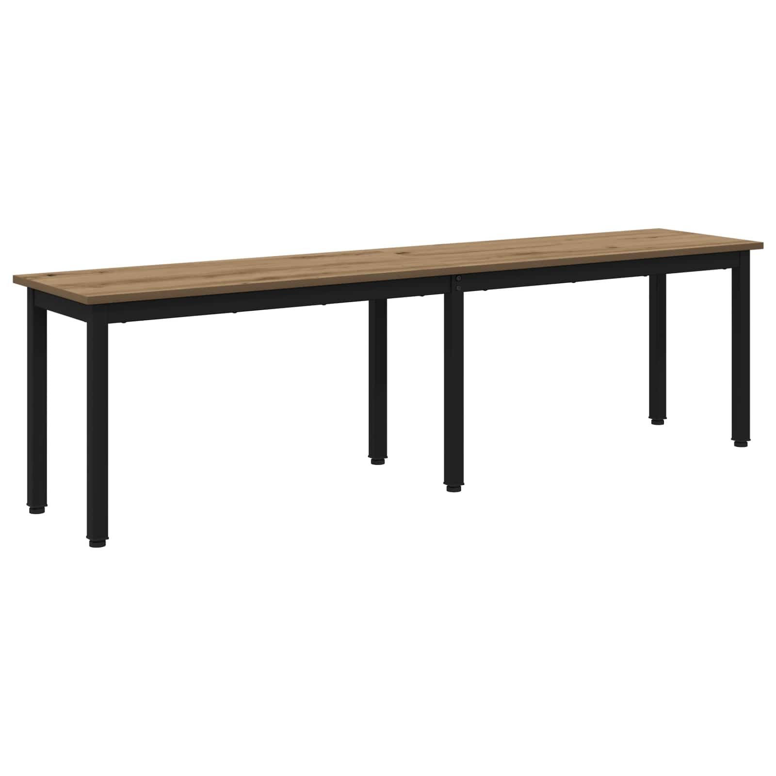 vidaXL Sitzbank Bank Kunsthandwerk Eiche 160 x 35 x 45 cm Holzwerkstoff (1-St)