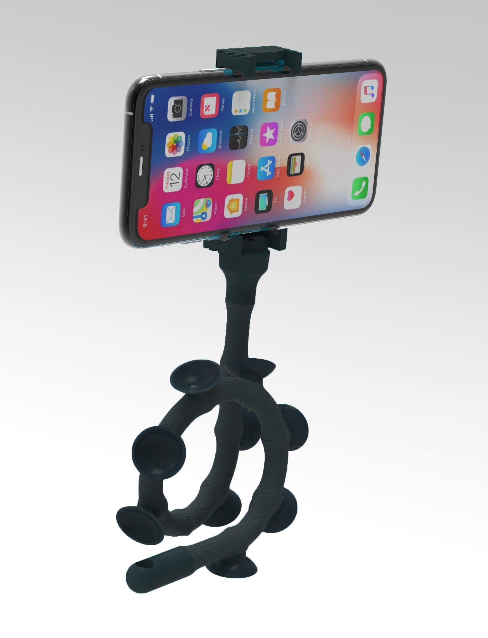 DigiPower Smartphone-Halterung Octopus, (mit Saugnäpfen, 51cm, Halt auf glatten Oberflächen)