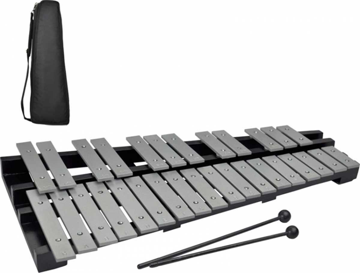 Steinbach Glockenspiel Glockenspiel 30 silberne Klangplatten chromatisch faltbar