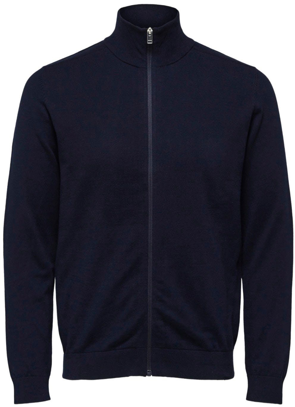 SELECTED HOMME Strickjacke SLHBERG FULL ZIP CARDIGAN NOOS Navy Blazer | Strickmäntel